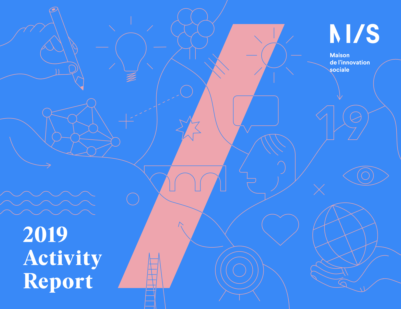 Title page of the 2019 Activity report of the Maison de l'innovation sociale
